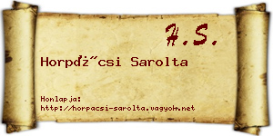 Horpácsi Sarolta névjegykártya