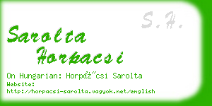 sarolta horpacsi business card